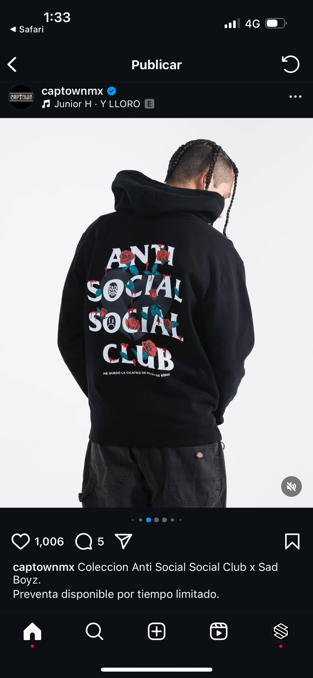 Hoodie ASSC X SADBOYZ - Miles de rosas